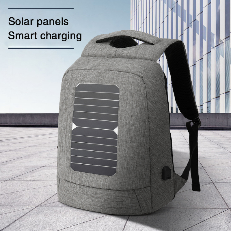 New design waterproof solar back packs Laptop bag with usb charger business solar power backpack for wholesale