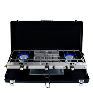 C012 Portable Outdoor camping picnic bbq butane 3 burner cooker gas stove