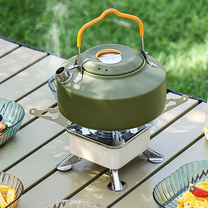 C017 Portable outdoor camping cooking 304 stainless steel 1L mini water kettle