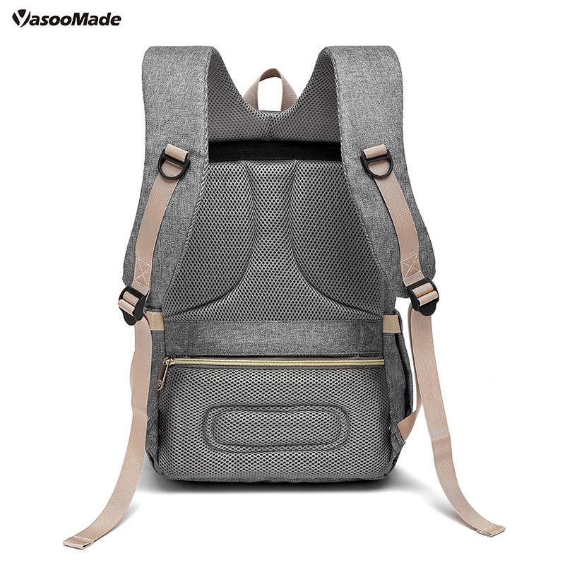 YM855 Wholesale outdoor travel usb nappy bag mommy mom diaper backpack foldable bed diaper bag