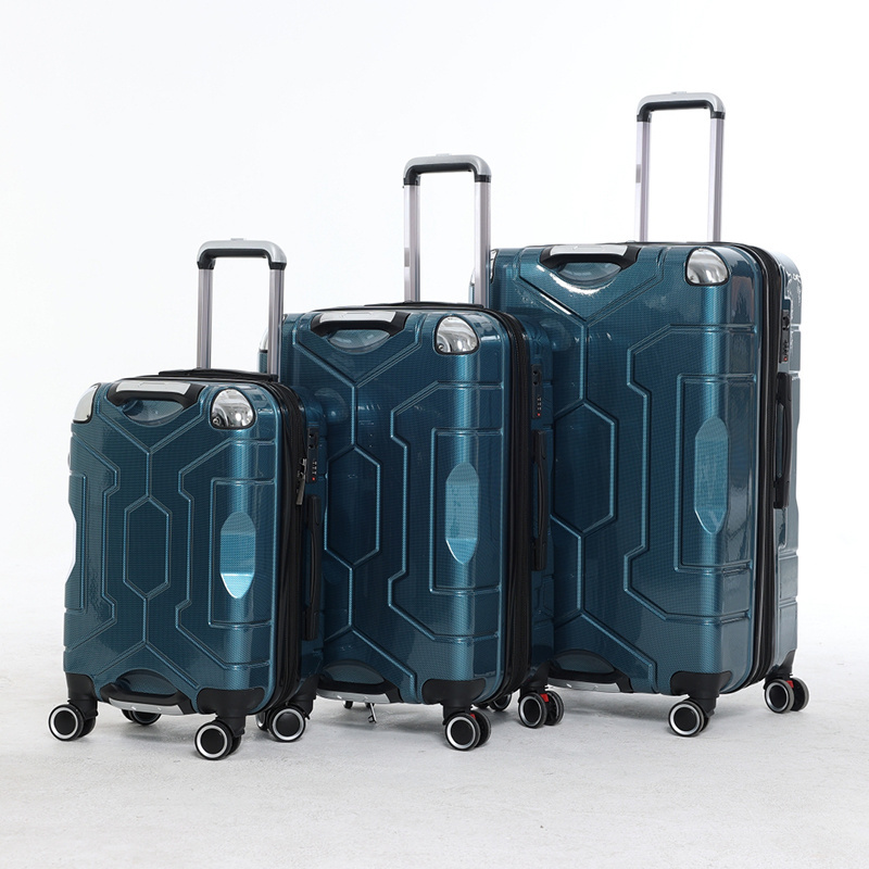 LC02 20 24 28 inch detachable wheel luggage 3 piece ABS+PC set custom travel suitcase with lock