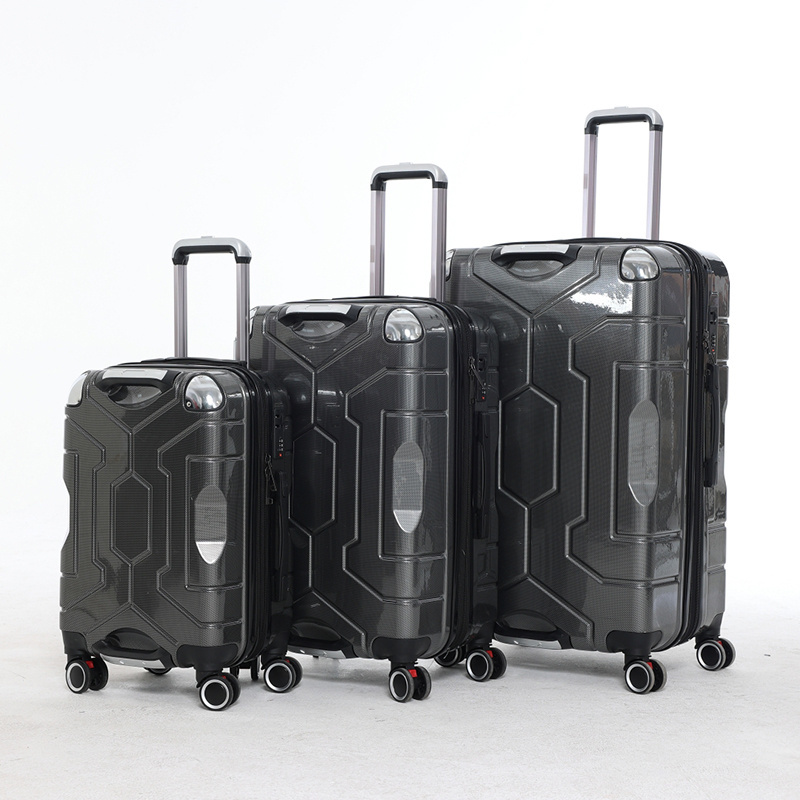 LC02 20 24 28 inch detachable wheel luggage 3 piece ABS+PC set custom travel suitcase with lock