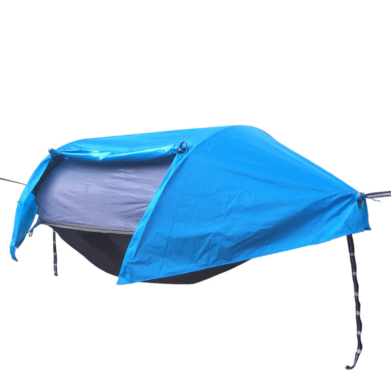 S033 Camping waterproof integrated hanging sunshade rain tree tent hammock with mosquito net