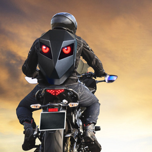 LP101 Waterproof expandable motorcycle bag usb smart led knight backpack  with eyes