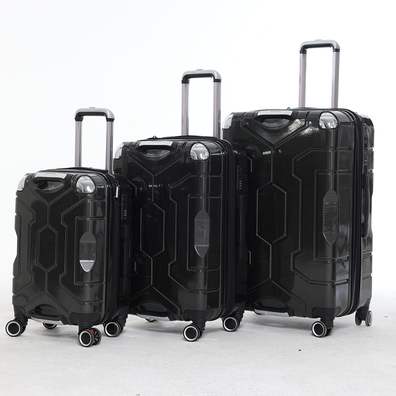 LC02 20 24 28 inch detachable wheel luggage 3 piece ABS+PC set custom travel suitcase with lock