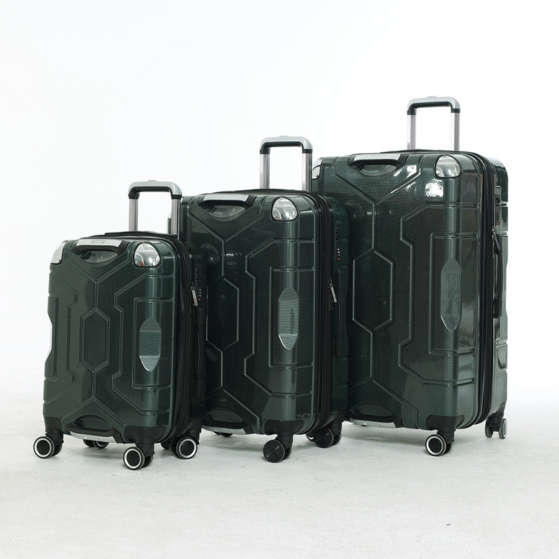 LC02 20 24 28 inch detachable wheel luggage 3 piece ABS+PC set custom travel suitcase with lock