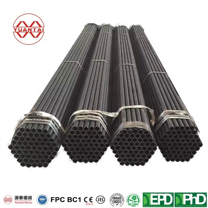 Factory price ASTM A53 A36 schedule 40 erw black steel pipe tube carbon fiber round hollow pipe