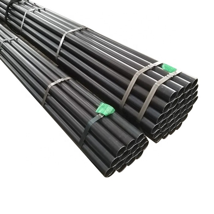 Factory price ASTM A53 A36 schedule 40 erw black steel pipe tube carbon fiber round hollow pipe