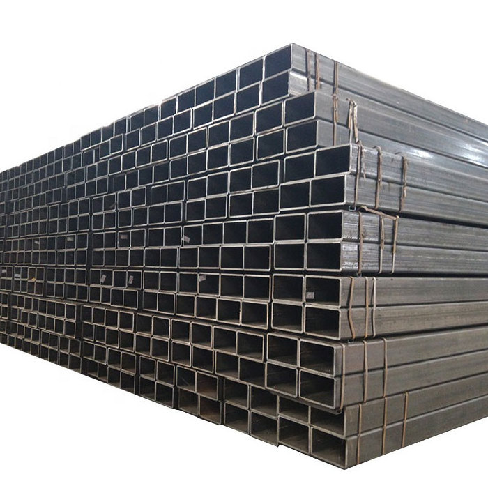 q235b black iron rectangular tube Factory Supply Welded Square Pipe Square Tube Box Bar Iron Pipe Price