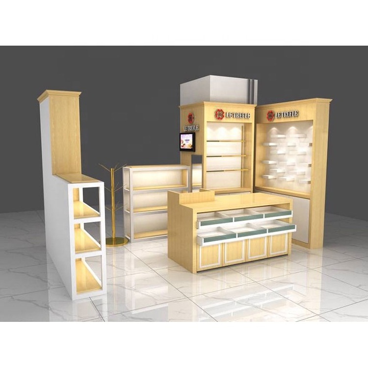 Commercial Wall Display Furniture For Bag Shop Table And Shelf Display, Shoe Store Display Cabinet Design