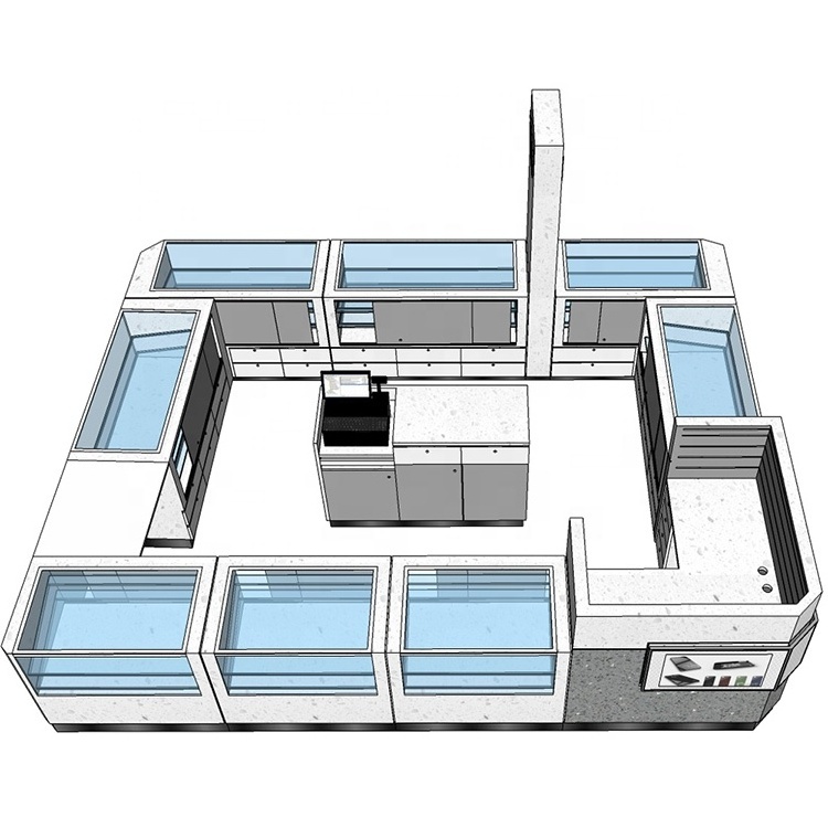 High-end Mobile Phone Kiosk For Sale Glass Display Showcase Counter For Cellphone Store Display Stands Cabinet Furniture