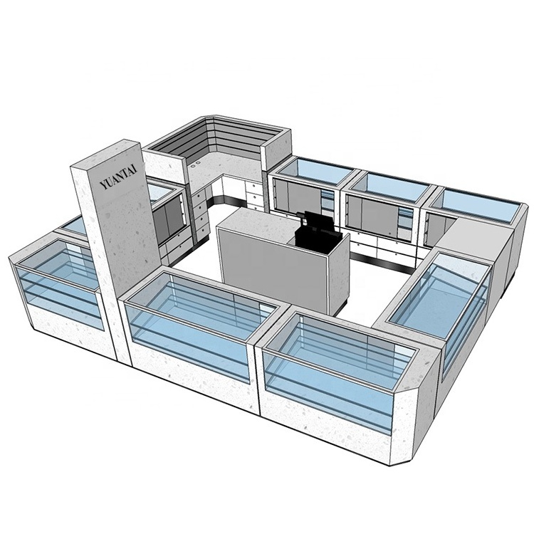 High-end Mobile Phone Kiosk For Sale Glass Display Showcase Counter For Cellphone Store Display Stands Cabinet Furniture