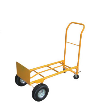 multi use Steel 2 in 1 four-wheels platform hand trolley HT1842