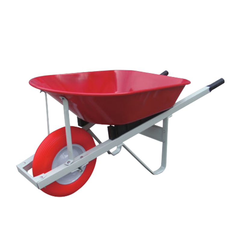 Large Tray 80L Capacity Wood Handle Wheelbarrow For Planting Picking Farms Pasture Lands Orchard Wheel Barrow