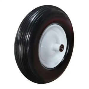 Heavy duty flat free pu foam filled hand truck wheel