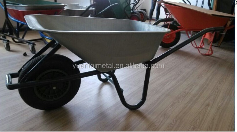 160kg zinc tray concrete construction metal Wheelbarrow WB6414T