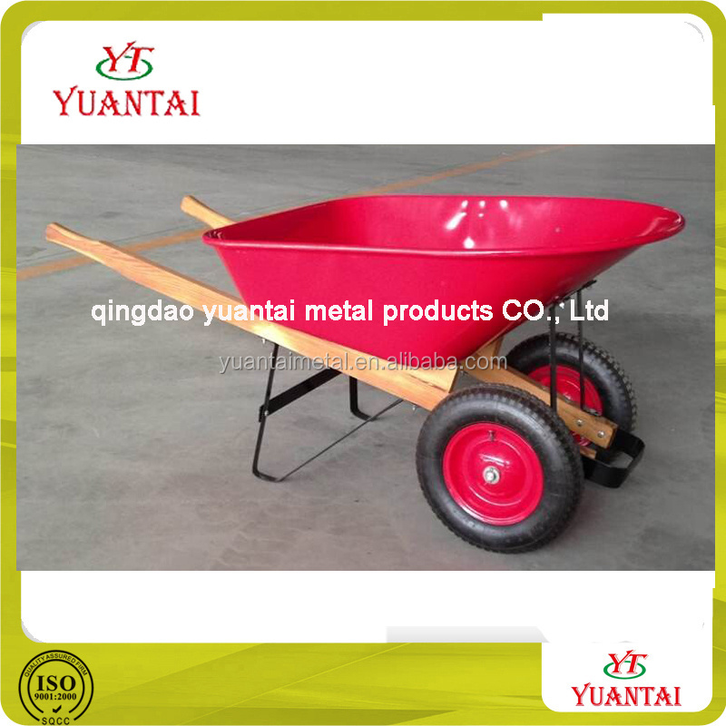 120 litre wood handle 220kg loading 2 wheels wheelbarrow WH9800