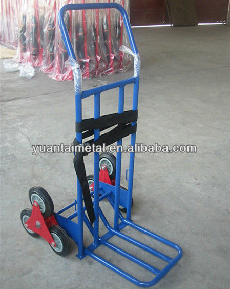 six wheels foldable platform stair climbing folding hand truck trolley HT1312A