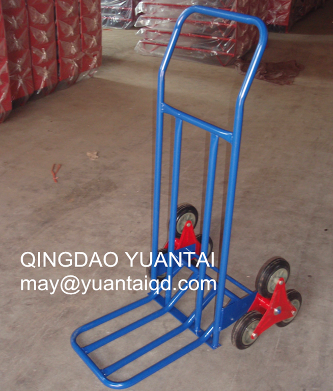 six wheels foldable platform stair climbing folding hand truck trolley HT1312A