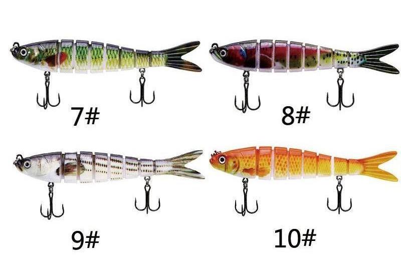 Deep Sea Fishing Lures Molds Blanks Fishing Lures Blanks Molds 23g 13.5cm 8 Segments Multi Jointed Swim Plastic Fishing Lure