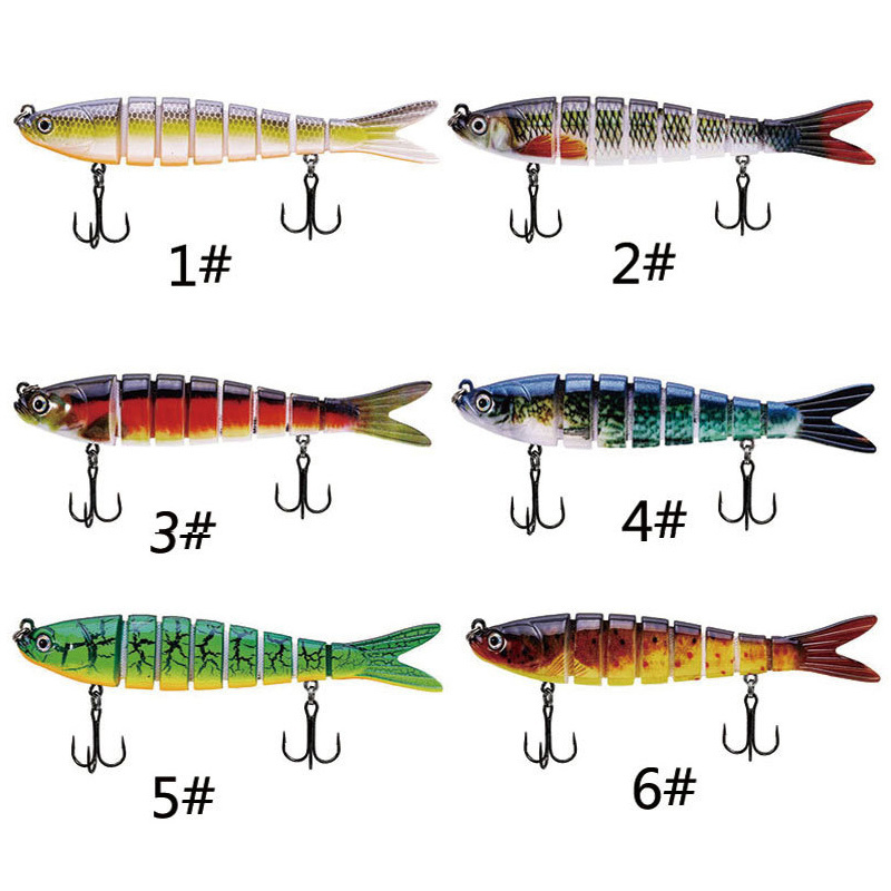 Deep Sea Fishing Lures Molds Blanks Fishing Lures Blanks Molds 23g 13.5cm 8 Segments Multi Jointed Swim Plastic Fishing Lure