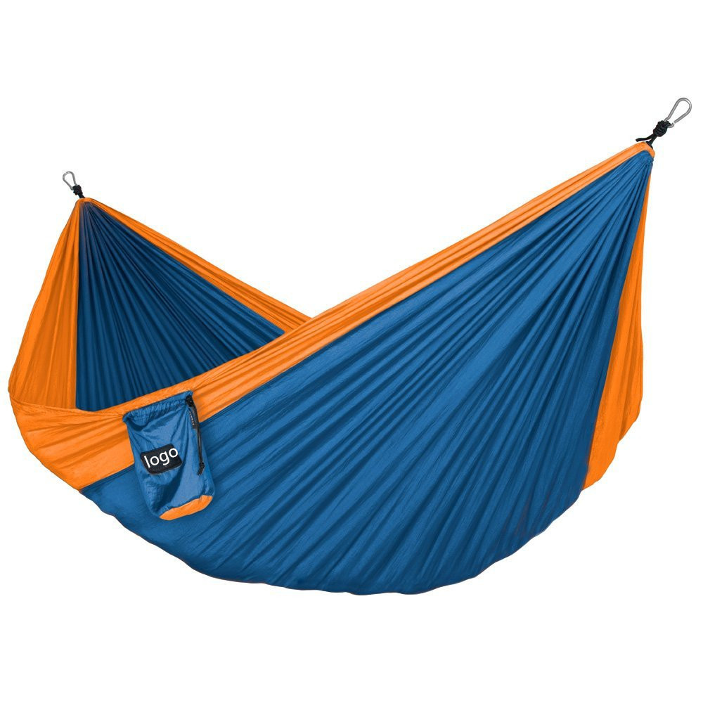 210T parachute nylon outdoor camping double person nylon hammock with tree straps