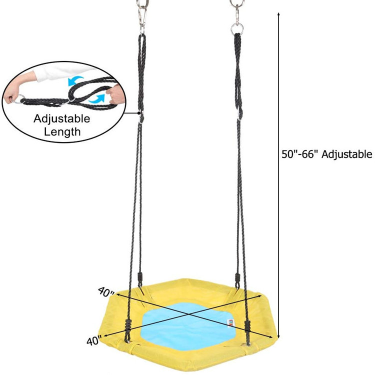 Foldable tree swing children hexagon saucer swing 40