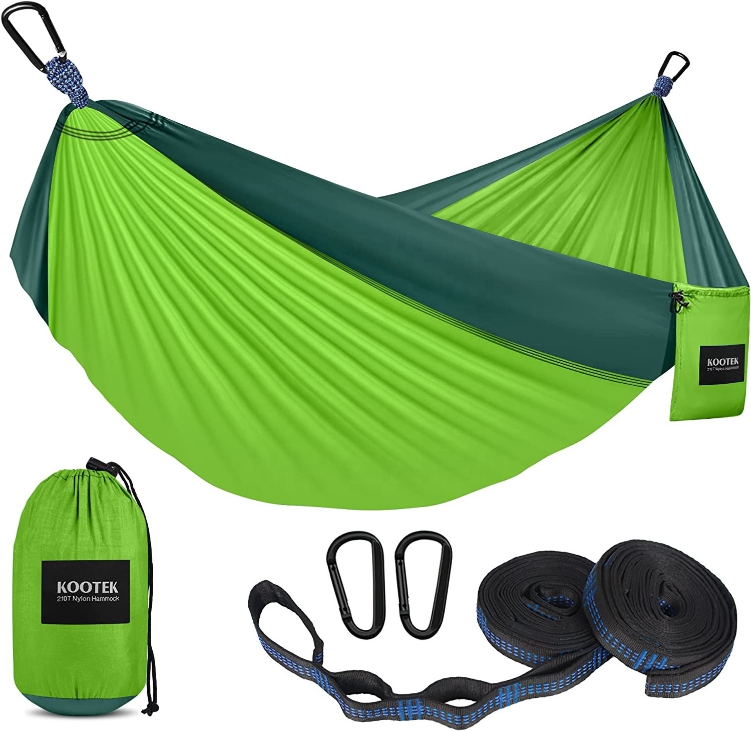 Outdoor Camping Hammock Lightweight Nylon Hammock 210T70D Parachute Nylon Hammock Nylon Taffeta Single Double Portable Swing Bed