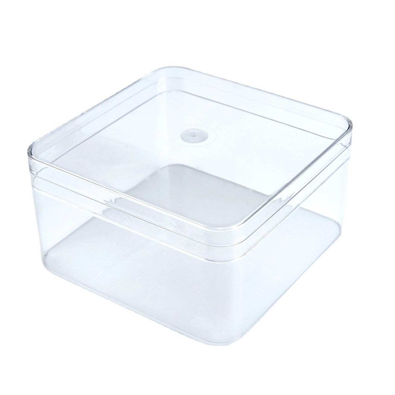 Wholesale Dessert Melaleuca West Pastry Mousse Fruit Layer Acrylic Cake Box Tiramisu Dessert Biscuits Clear Plastic Packaging