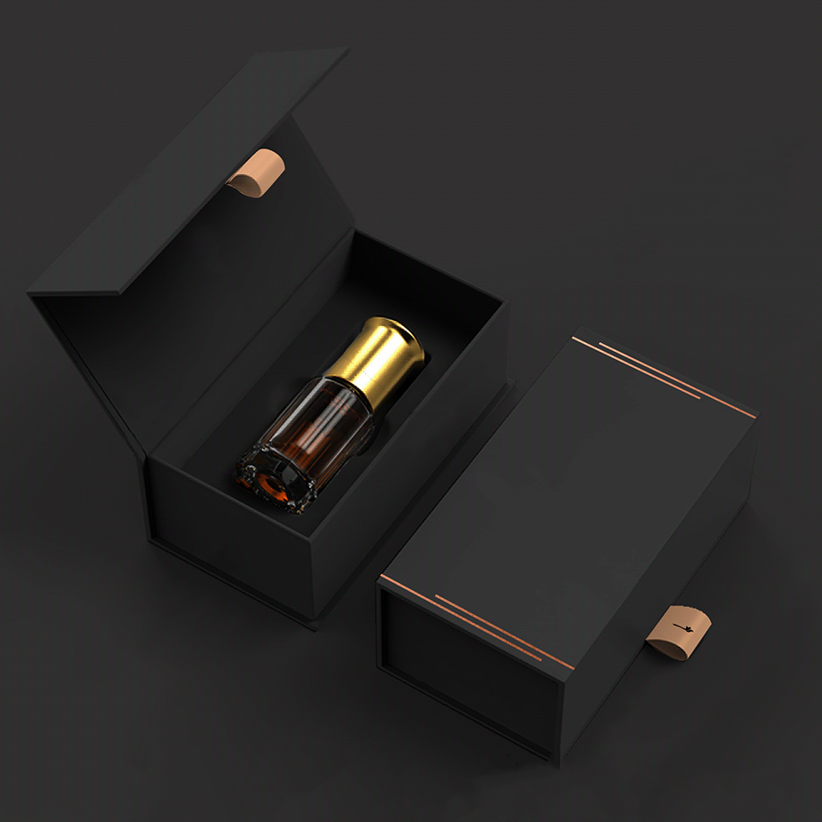 Custom Premium Matt Gold Foil Printing Bottle Perfume Empty Perfume Bottles Box With Skincare Box Set Cosmetic Paper Packaging