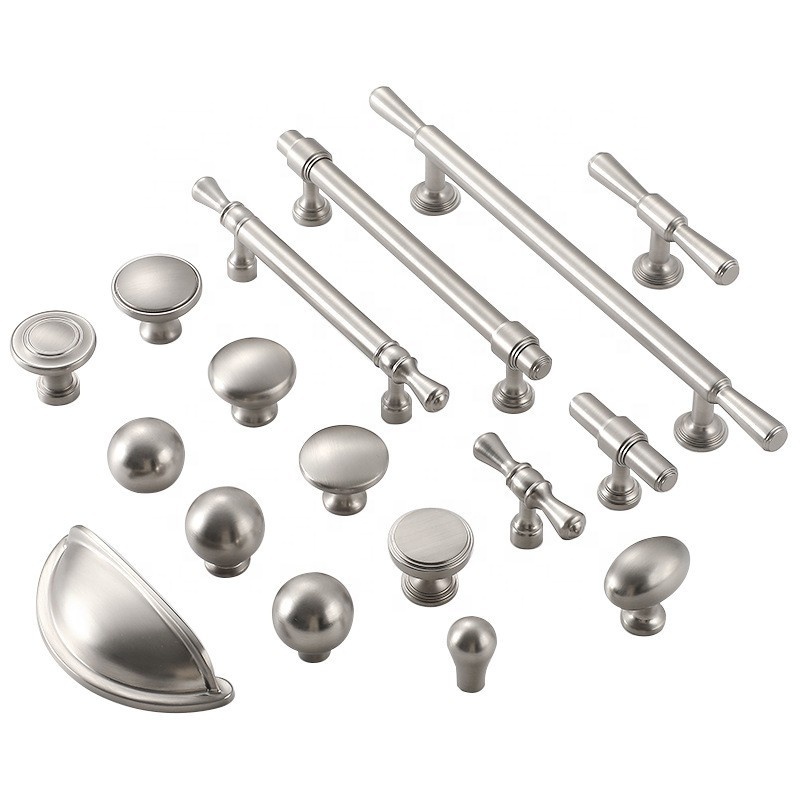 Hot sale furniture wardrobe cupboard dresser drawer brass handle brushed nickel cabinet handles and knobs