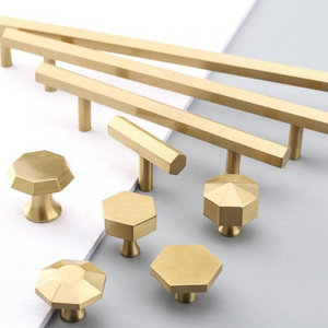 Hot sale furniture cupboard pull gold brass handle for cabinets