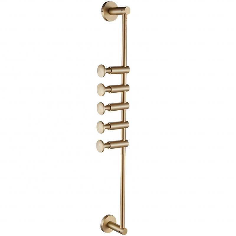 Hot sale green black gold solid brass rack coat hooks & wall organisation