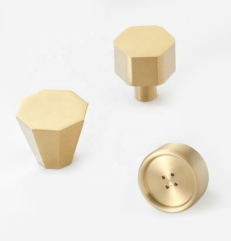 Hot sale furniture drawer kitchen cabinet brass knobs and pulls gold