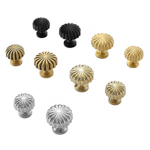 Hot sale gold silver matt black mocha solid brass furniture knob kitchen cabinet handle drawer pull