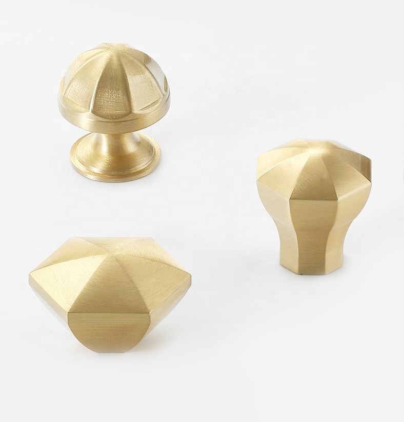 Hot sale furniture drawer kitchen cabinet brass knobs and pulls gold