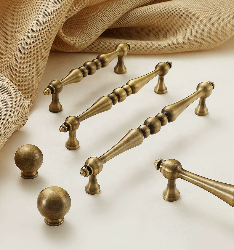 Hot sale solid brass handle gold cabinet pull drawer knobs