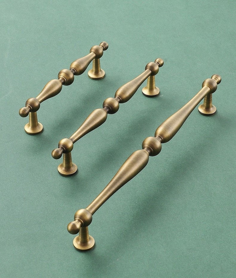 Hot sale antique brass cabinet furniture handles knobs drawer pulls