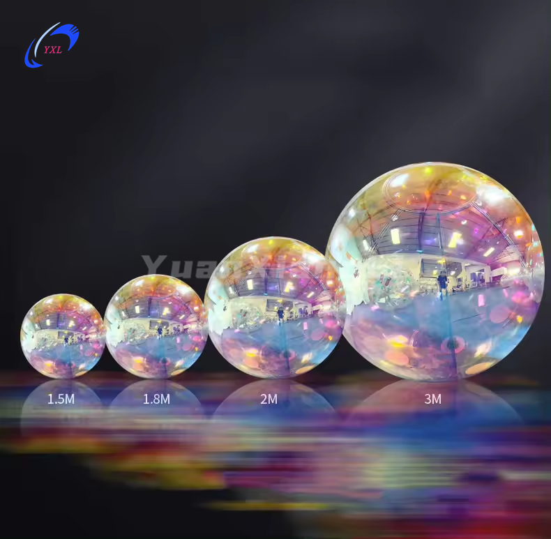 Large Event PVC Decor Balloon Inflatable Mirror Balls wholesale Floating Sphere shiny Ball Shiny Disco party balloons