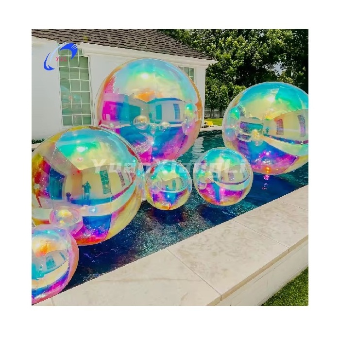 Colorful PVC inflatable mirror balls wholesale big shiny inflatable balls Inflatable giant balloons