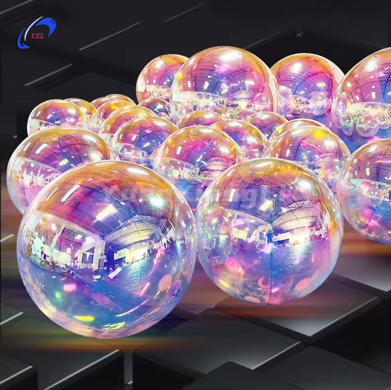 Large Event PVC Decor Balloon Inflatable Mirror Balls wholesale Floating Sphere shiny Ball Shiny Disco party balloons