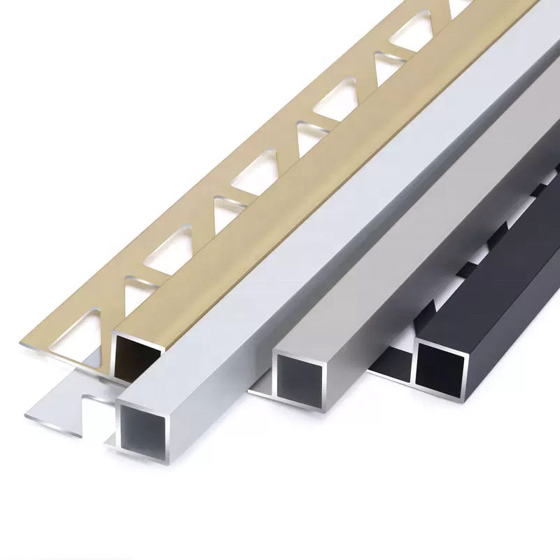 Hot sale metal edge profile 90 degree angle corner square aluminum tile trim