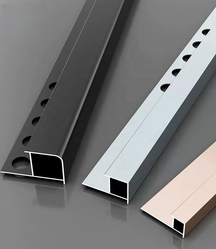 Hot sale metal edge profile 90 degree angle corner square aluminum tile trim