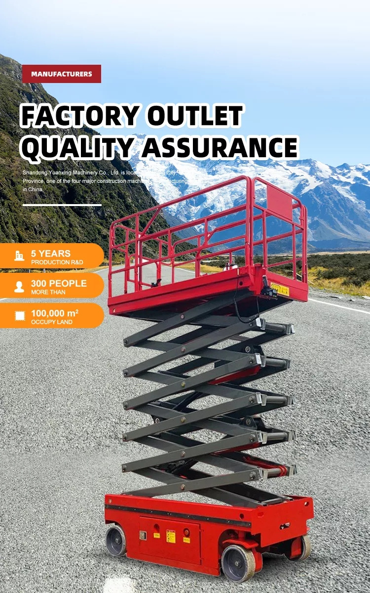 Mini Mobile Aerial Elevating Scissor Lift Hydraulic Scaffolding Manlift Portable Work Platform