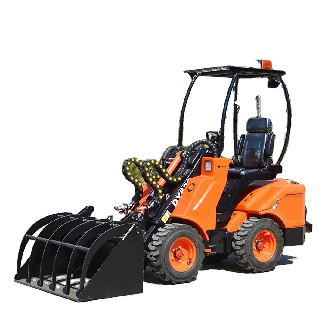 FREE SHIPPING diesel mini loader 500-1600kgs EPA stage V compact mini skid steer 4*4 front end loader with multi attachments