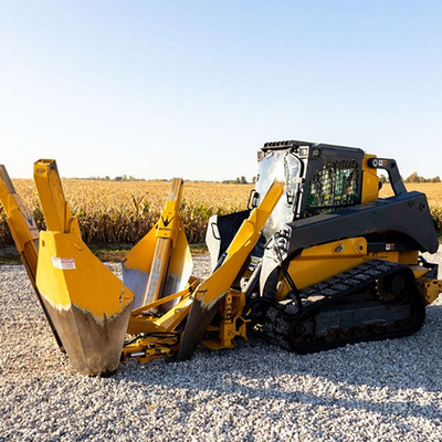 High efficiency skid steer loader with tree spade for transplanting trees low price garden machine