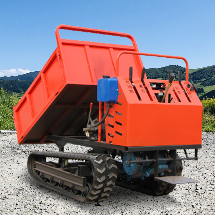 Free Shipping Mining Track Transport Vehicle 1500kg Small Crawler Dump Truck For Agriculture