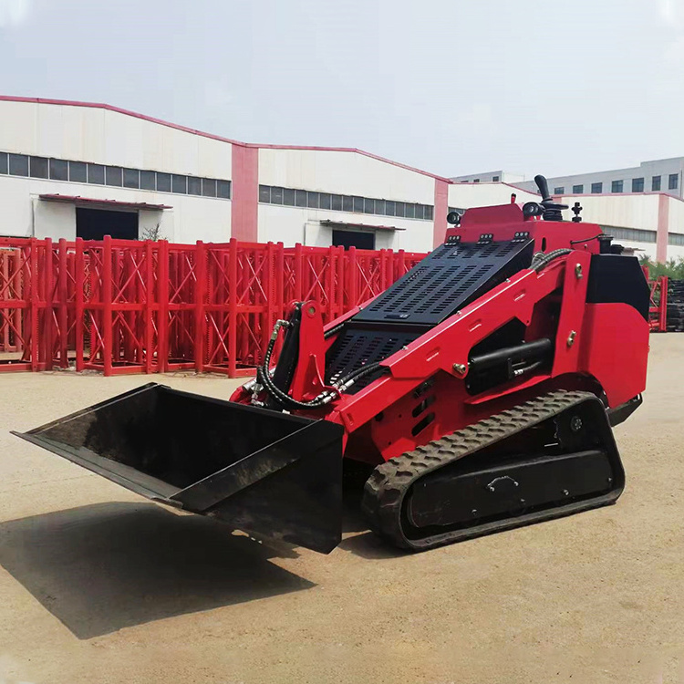 Walk behind mini tracked skid steer diesel small skid steer mini skid steer mulcher