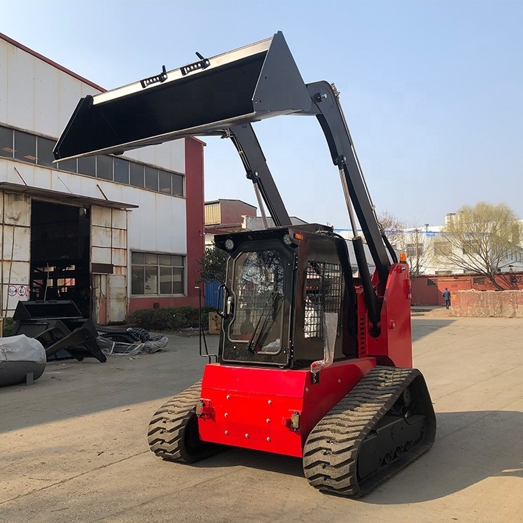 EPA 74hp 139hp Steer Skid 1000KG 1500KG Track Loader Cummins Diesel Skid Steer With Forestry Mulcher