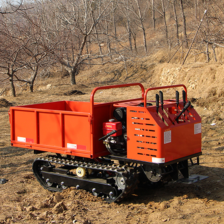 Factory crawler tipper truck vehicles small transporter flexible crawler 1.2Ton mini tracked dumper for sale